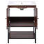 Meuble-lavabo 24 po avec lavabo, 2 portes à fermeture douce et tablettes de rangement ouvertes, lavabo en céramique, noyer