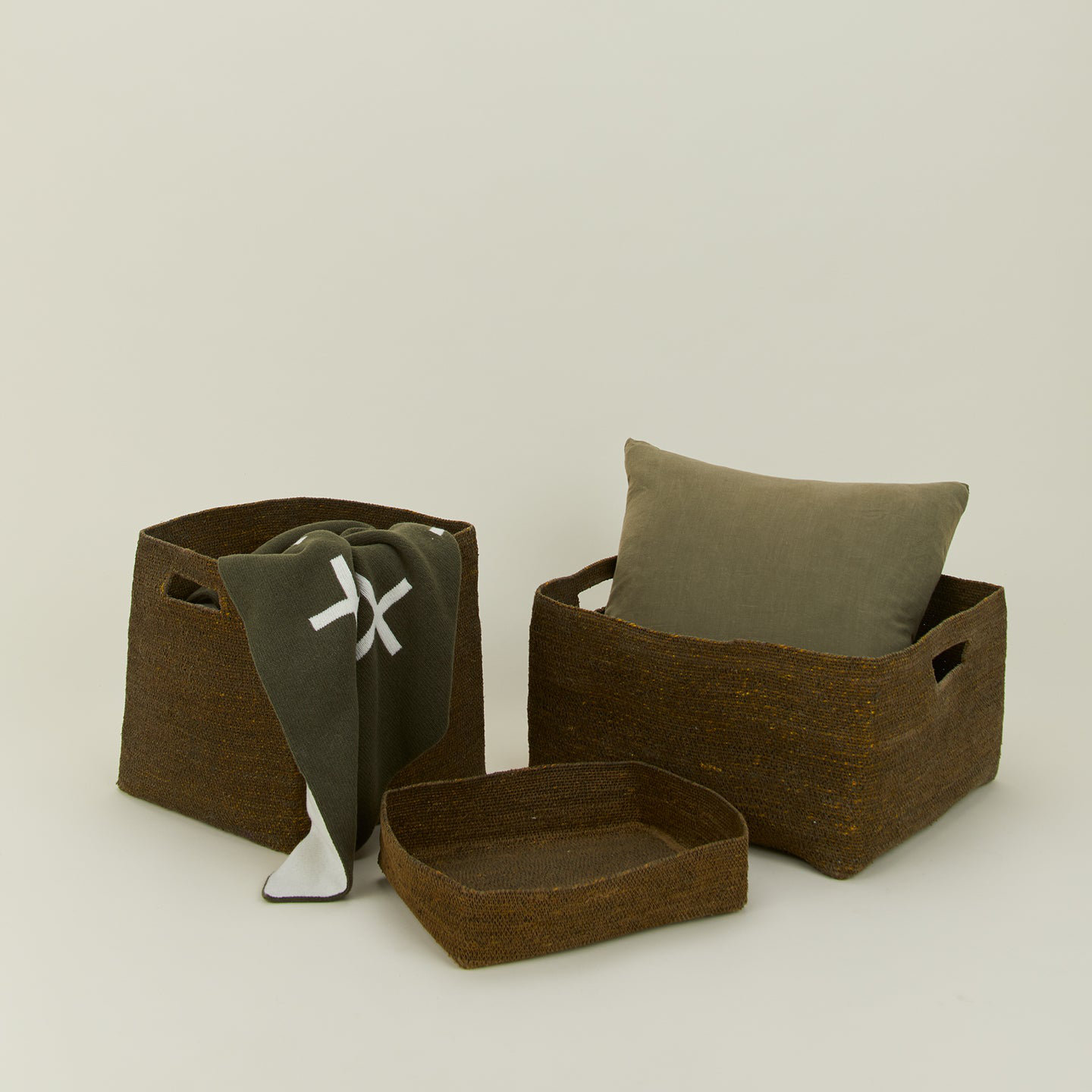 Essential Laundry Basket, Olive, 9" H x 17" W x 14" D