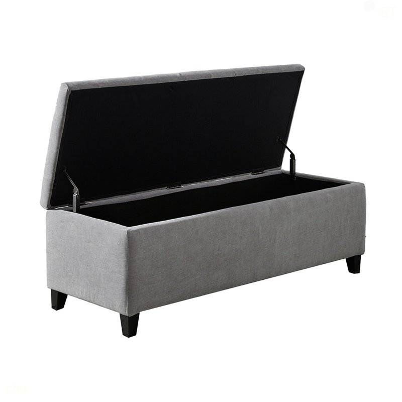 Banc de rangement capitonné à fermeture douce