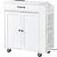 Armoire de rangement sur roulettes avec station de charge pour îlot de cuisine