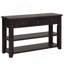 Console en bois de pin massif 48 po, table d'appoint moderne avec 3 tiroirs de rangement et 2 tablettes. Facile à assembler (noir vieilli) (ancien SKU: W120246665)-1160974519-1160974517