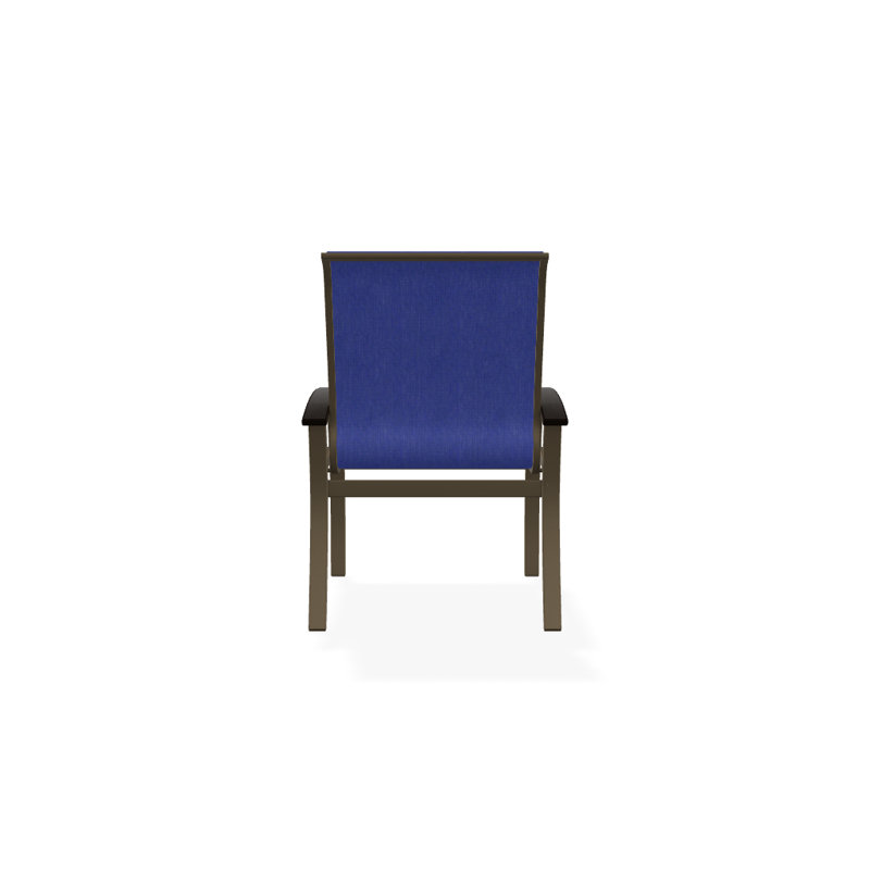 Chaise de patio Askar, Kona, Bois de plage texturé, Atlantis bleu royal Sunbrella®