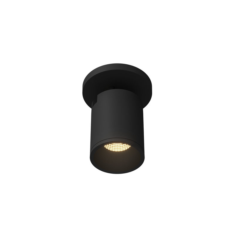 Lorna 6-in (3-in Dia.) 36 Degree Optic Black LED Adjustable Ceiling Mount, 6.25" H x 4.38" W x 4.38" D, Black, 10 W