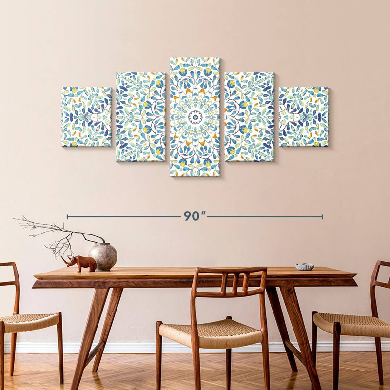 Mandala délicat, H 42 po x l 92 po