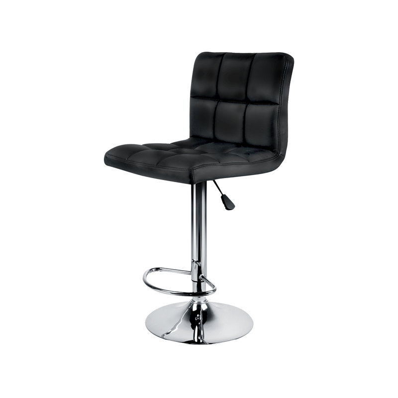 Tabouret tournant à hauteur réglable Esmai, Noir