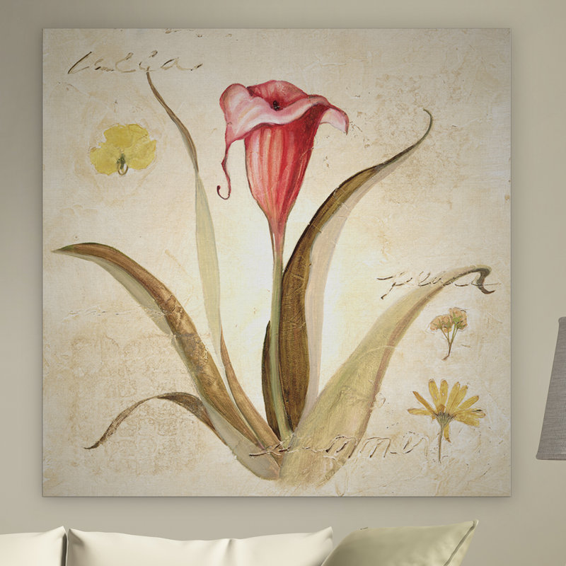 Red Calla Lily - reproduction sur toile, H 16 po x l 16 po x P 1,5 po