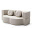 Lit simple pliant 2 en 1, futon kaki pour le bureau, invité sans assemblage, convertible, espaces limités en mousse, rembourrage