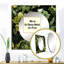 Art mural miroir tropical tropical vert jungle damassé-100991793