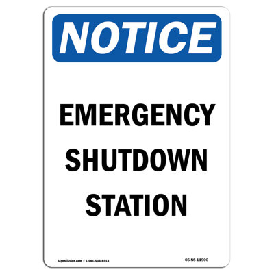 Emergency Shutdown Station Sign
