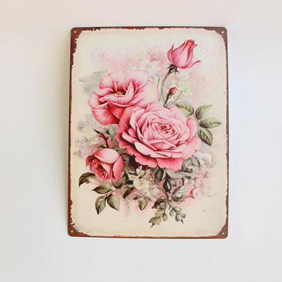 Bouquet Of Pink Roses Sign