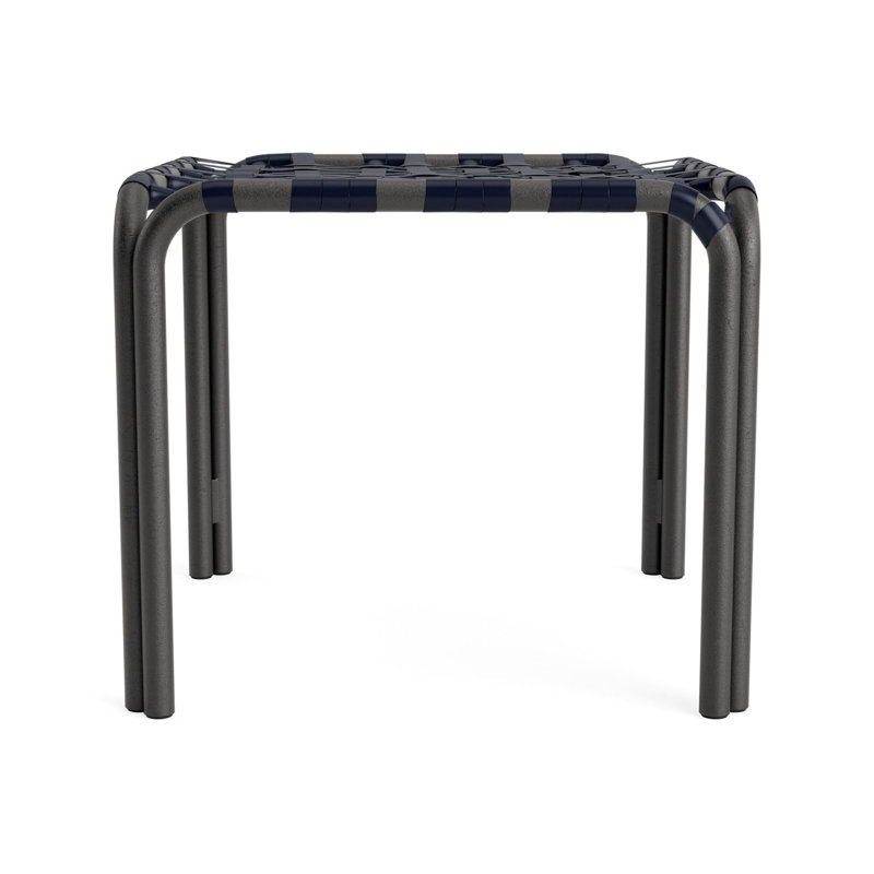 Kantan Outdoor Square Side Table, Textured Pewter, Marine