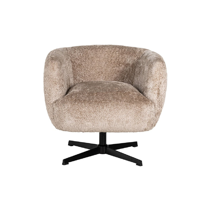 Fauteuil d'appoint Estelle, Polyester beige