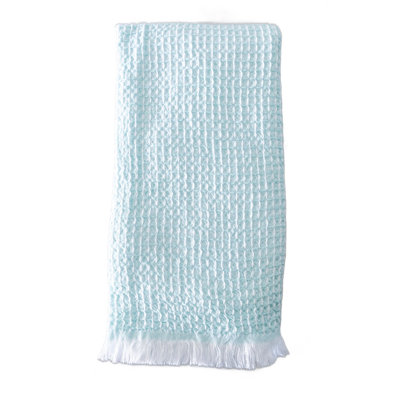 True Pink 2 Tone Turkish Cotton Waffle Bath Towel