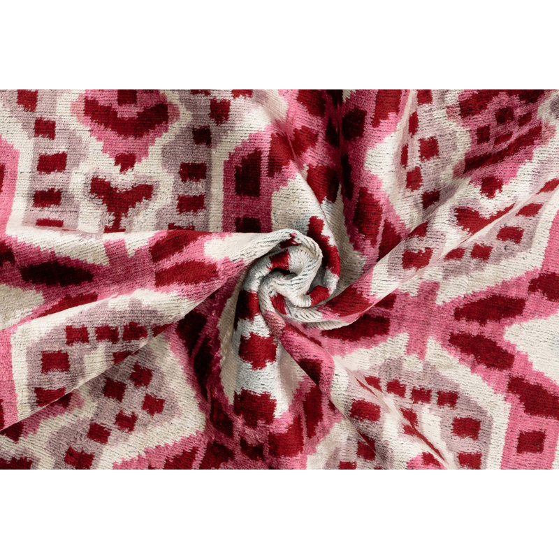 Damask and Geometric Feather Throw Pillow