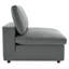Commix Down Filled Overstuffed Vegan Leather 4-Seater Sofa In Grey-1627607935