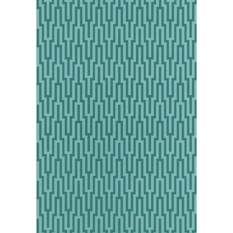 Papier peint Metropolitan Fret, Turquoise