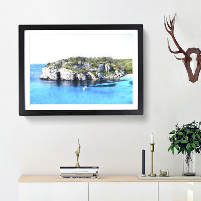 Sailing Boat in Formentera Spain - Picture Frame Painting Print