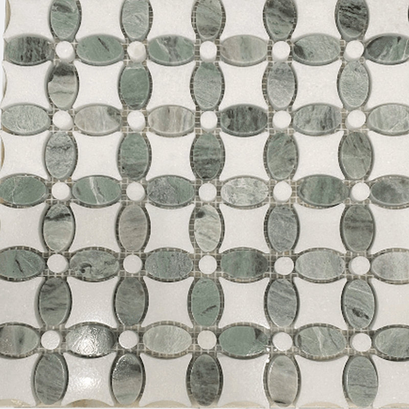 Emerald Green + Aqua Bianco Flower Sheet