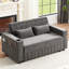 Lit 61,4 po en gris avec coussins lombaires réglables et pratiques poches latérales pour les dortoirs-1655709251