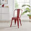Honora Classic Industrial Metal Dining Chair - Style Bold Colour Stackable Side Chair-1439541571