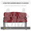 Coussin de banc d'extérieur capitonné à 3 places avec dossier de 59 po x 38,5 po Outsunny-1940492783