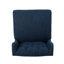 Ensemble de 2 tabourets de comptoir à oreilles capitonnés en tissu, bleu marine et brun foncé-129514447-129514450