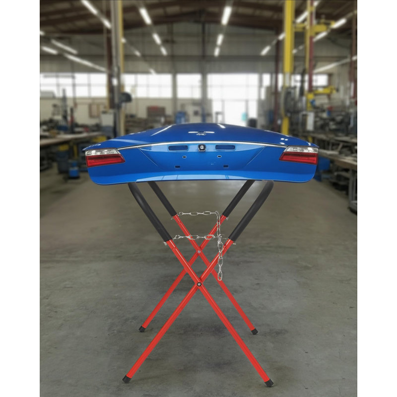 Paquet de 4 supports de travail pour le corps, pliables, capacité de 500 lb, hauteur réglable pour panneaux de voiture et capots, orange, 36 po