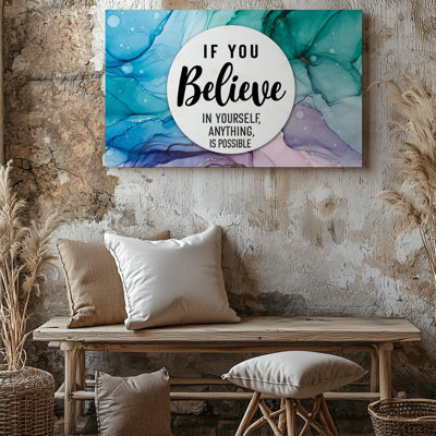 Toile, fond d'aquarelle sereine avec de douces nuances d'art mural bleu céruléen, vert émeraude et rosé doux