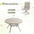 4-Person Round Patio Dining Set With 360° Swivel Padded Textilene Patio Chairs-341321437