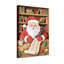 Noël, père Noël, liste d'écriture, livres, café, biscuits, clochettes, ensemble de 3 impressions sur toile-847368624