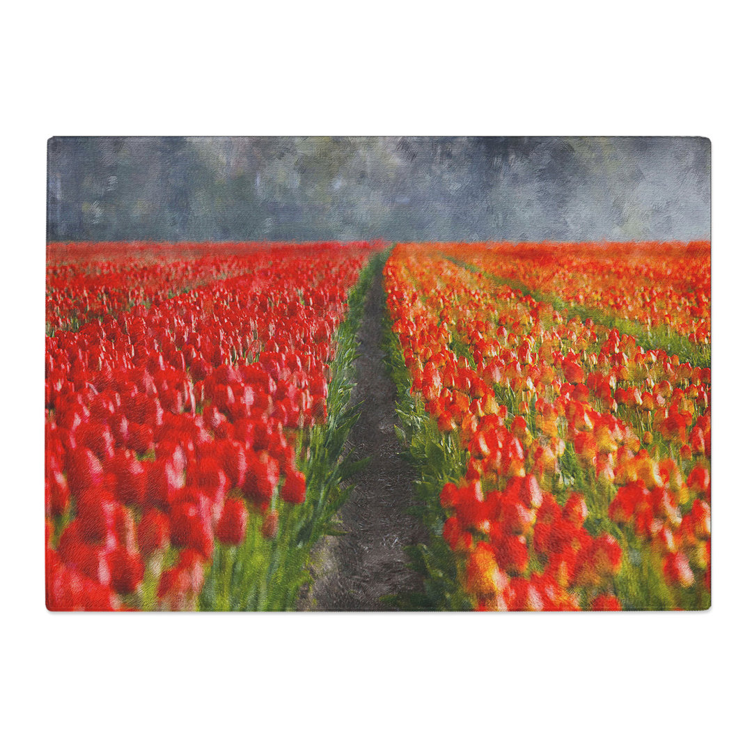Field of Tulips Painting Chopping Board