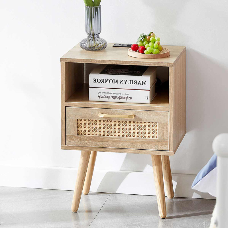 Turon 15.75'' W Nightstand, Light Brown