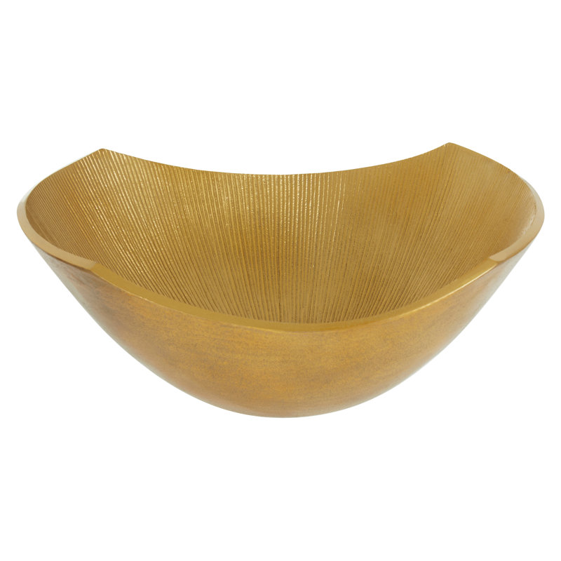 Estrella Aluminium Decorative Bowl, 12.5cm H x 32.5cm W x 29cm D