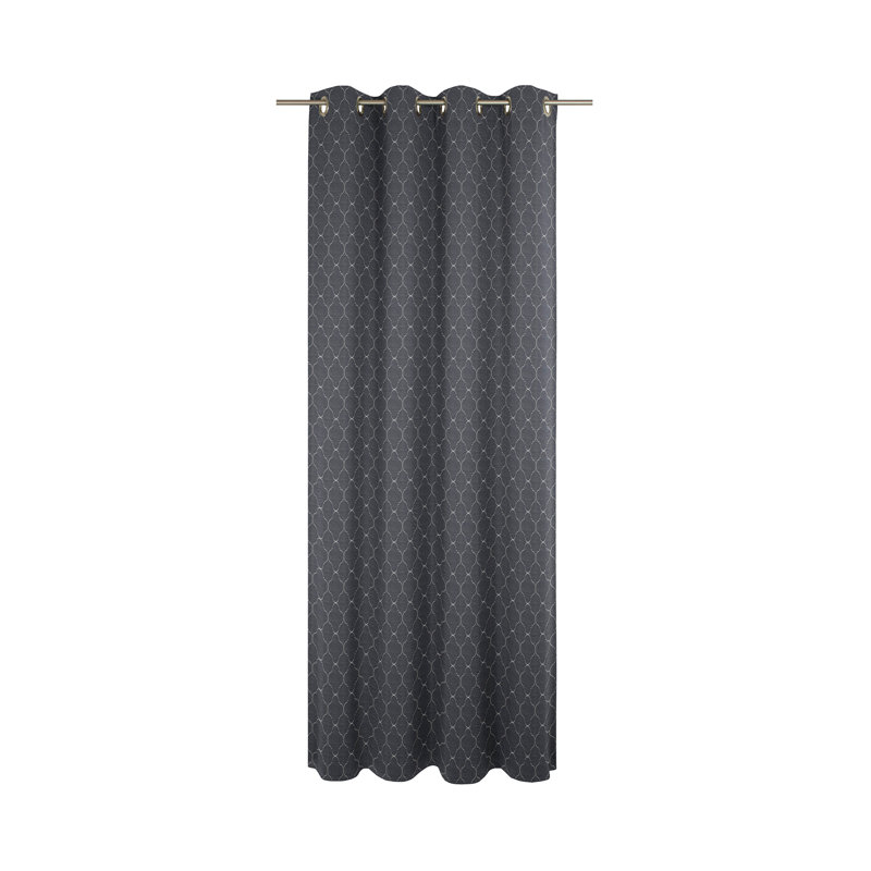 Uppingham Eyelet Opaque Curtain, 145 W x 145 D cm, Dark Blue