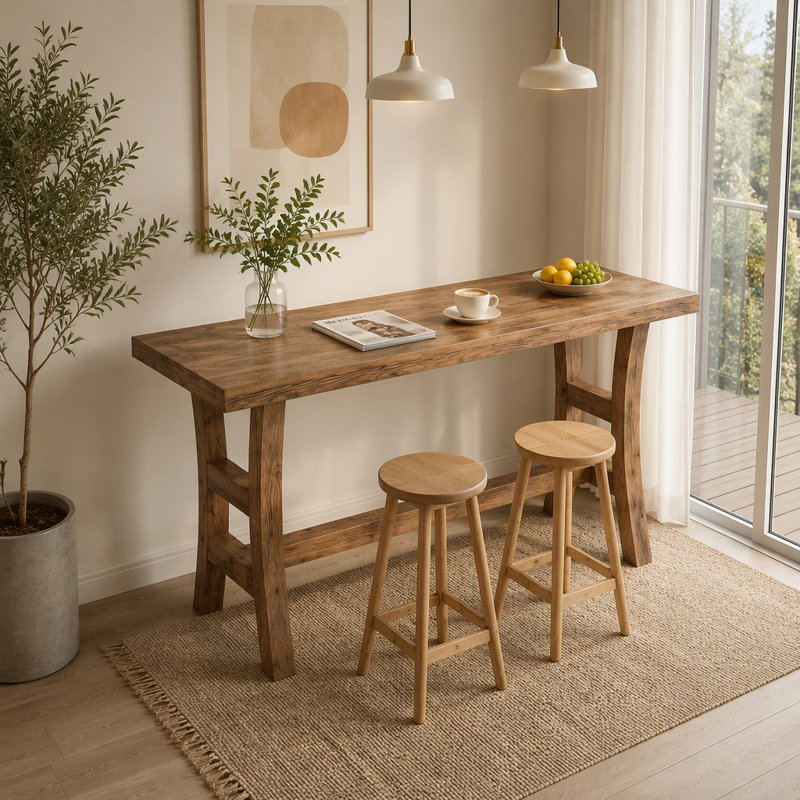 with Solid Wood Base Dining Table