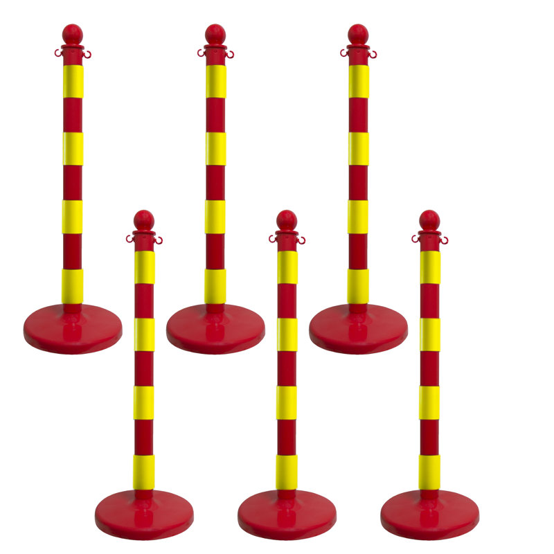 Poteau Mr. Chain Stripes, Rouge / jaune