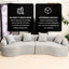 4 Grey Chenille Home - Entièrement en mousse, sans assemblage, sans danger pour la famille, design contemporain, décoration de salon