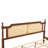 King Size Solid Rubberwood Platform Bed With Natural Rattan Headboard And Footboard, Traditional Turned Post Bed Frame With 10-Leg Heavy Duty Support System, No Box Spring Needed-351767642