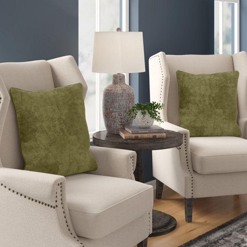 Microsuede Reversible Throw Pillow, Sage