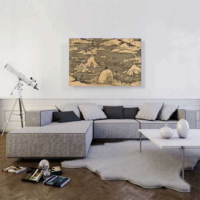 "Cinq cent" par Jakuchu Ito, reproduction d'art sur toile tendue, H 26 po x l 40 po x P 1,5 po