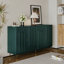 Armoire de rangement Buffet moderne moderne en bois laqué à 4 portes pour le salon, le vestibule, le couloir, le bureau, la cuisine et la salle à manger