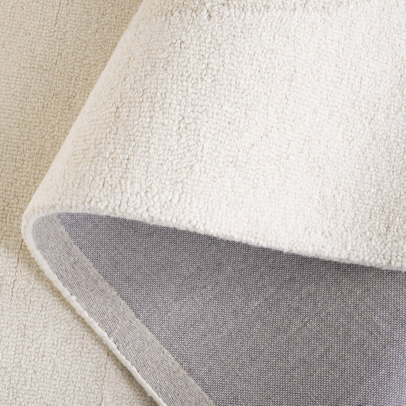 Kuala Rodeo Drive Hand Tufted Wool/Cotton Abstract Rug in Beige/Ivory, Rectangle 5' x 8'