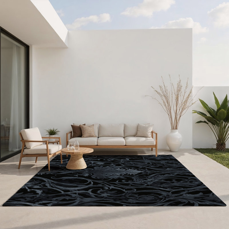Tapis intérieur et extérieur Dusken Veil, Rectangle 1 pi 6 po x 2 pi 6 po