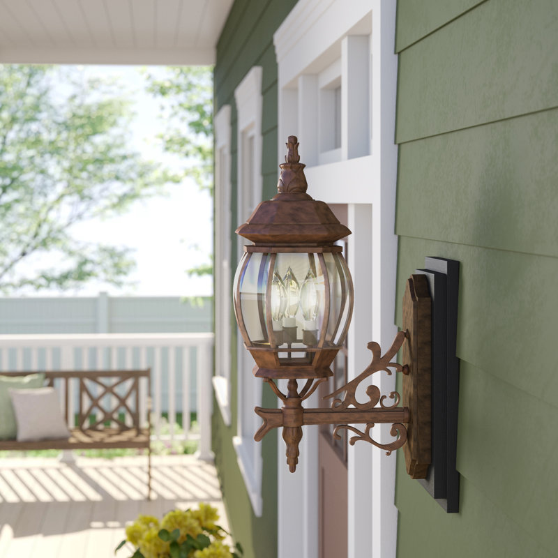 Wall Light, 22.75" H x 7.375" W x 15" D, Old Bronze
