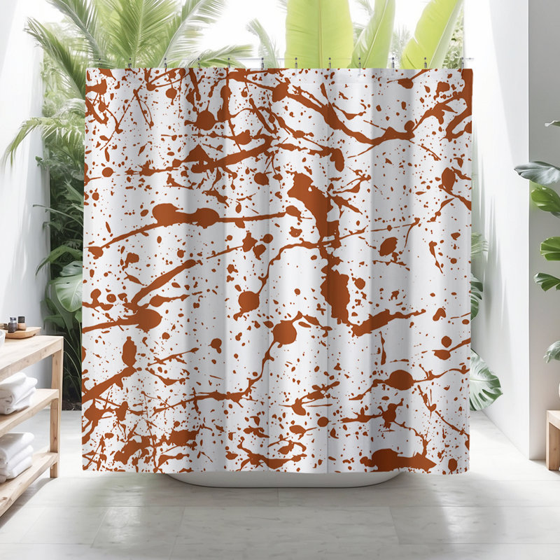 Rideau de douche Coco, Orange brûlé