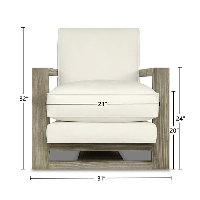Monroe Leather Armchair, Nutmeg, Snowflake (Soft Touch)
