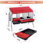 Boîte de nidification pour poulets, conception à roulettes à 3 compartiments pour collection d'œufs à grand volume et fixation murale facile avec pieds en métal-647547905