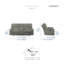 Amite Canapé inclinable droit en chenille W-1759231572