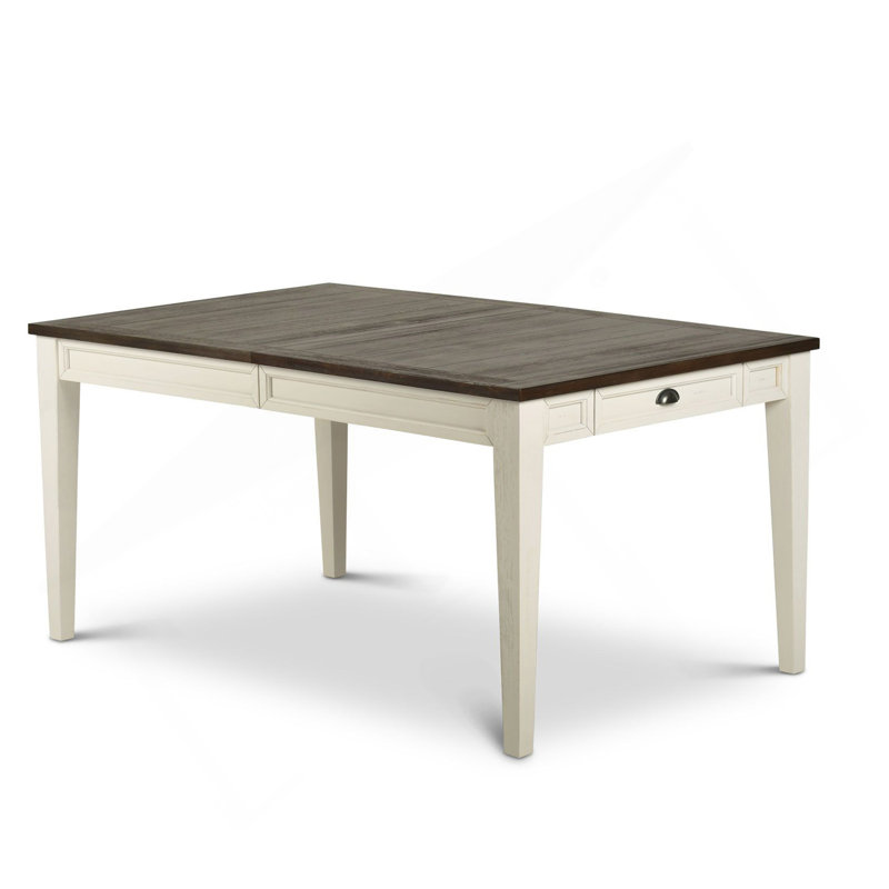 Cayla - Table - Chêne foncé et blanc