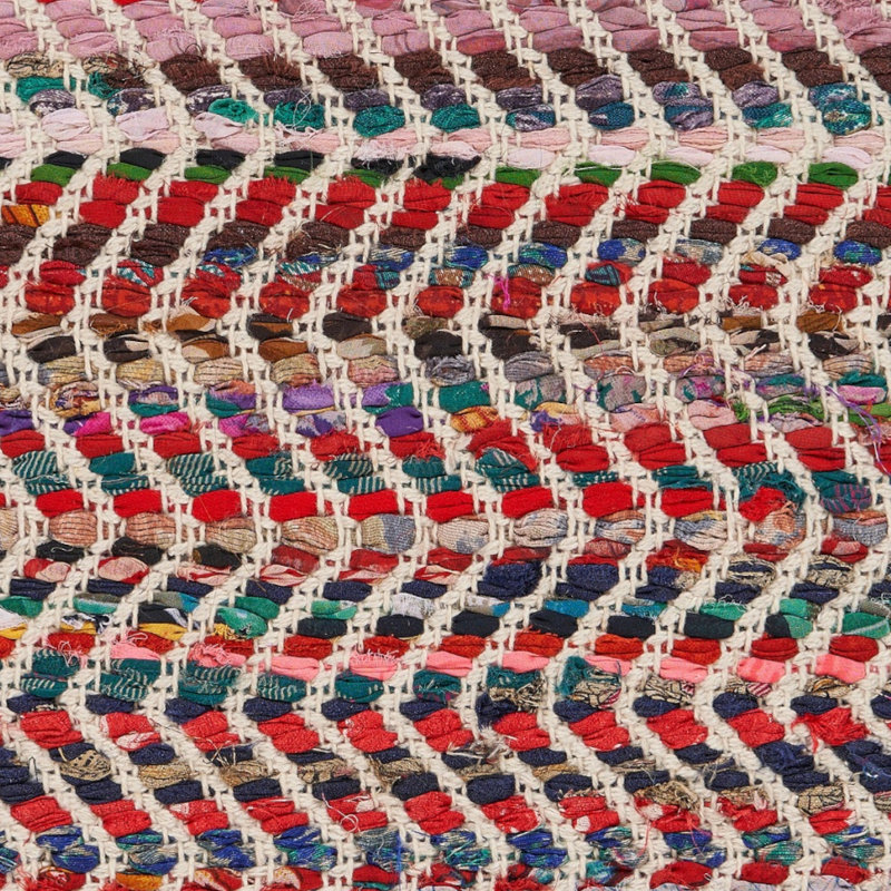 Multicolor Chevron Woven Square Throw Pillow 18"